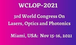 3rd World Congress On Lasers, Optics and Photonics, Miami-Dade, Florida, United States