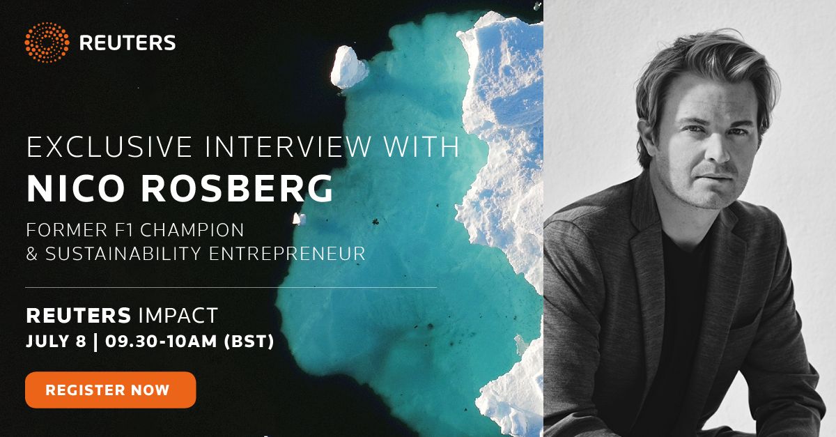 Exclusive Reuters interview with former F1 Champion Nico Rosberg, 09:30-10am BST, Thursday 8th July, Virtual, United Kingdom