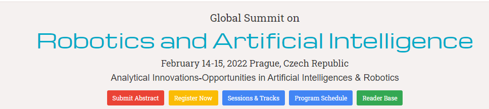 Global Summit on  Robotics and Artificial Intelligence, Webinar, Czech Republic