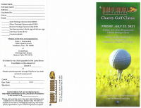 Larry Bruno Charity Golf Classic to be held on Friday, July 23rd with a shotgun start at 9:00 a.m.