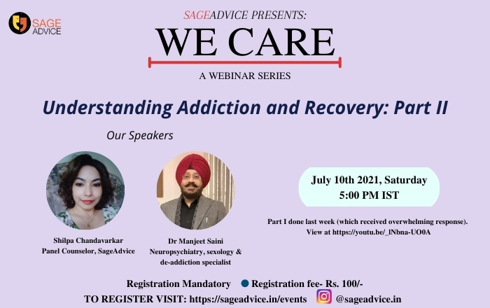 WE CARE Series webinar - Part II of 'Understanding Addiction and Recovery', Jalandhar, Punjab, India
