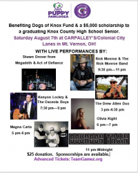PuppyPAWlooza! Live Summer Concert: Carpalley's (Colonial City Lanes / Legend's) Aug. 7, 2021
