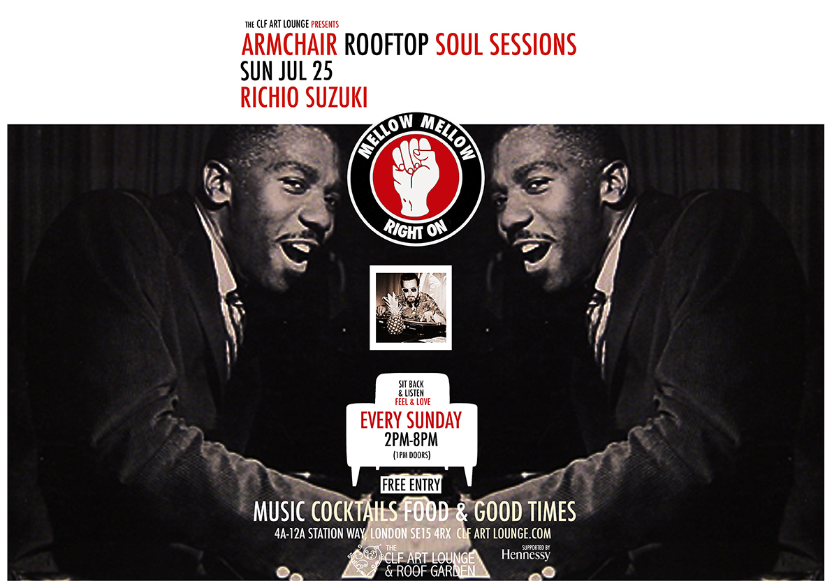 Armchair Rooftop Soul Sessions - Mellow, Mellow, Right On! with Richio Suzuki, London, England, United Kingdom