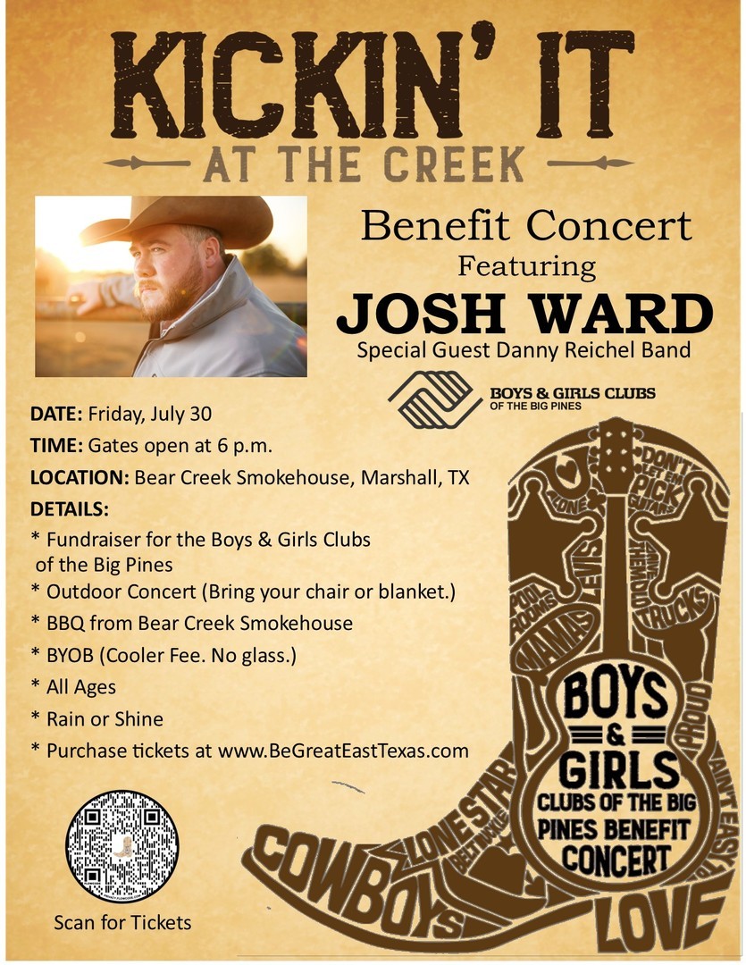 Kickin' It at the Creek- Benefit concert featuring Josh Ward, Marshall, Texas, United States