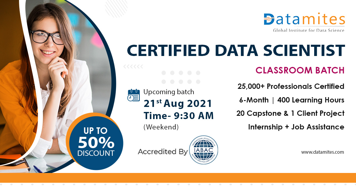 Data Science Classroom Course Bangalore - Datamites, Bangalore, Karnataka, India