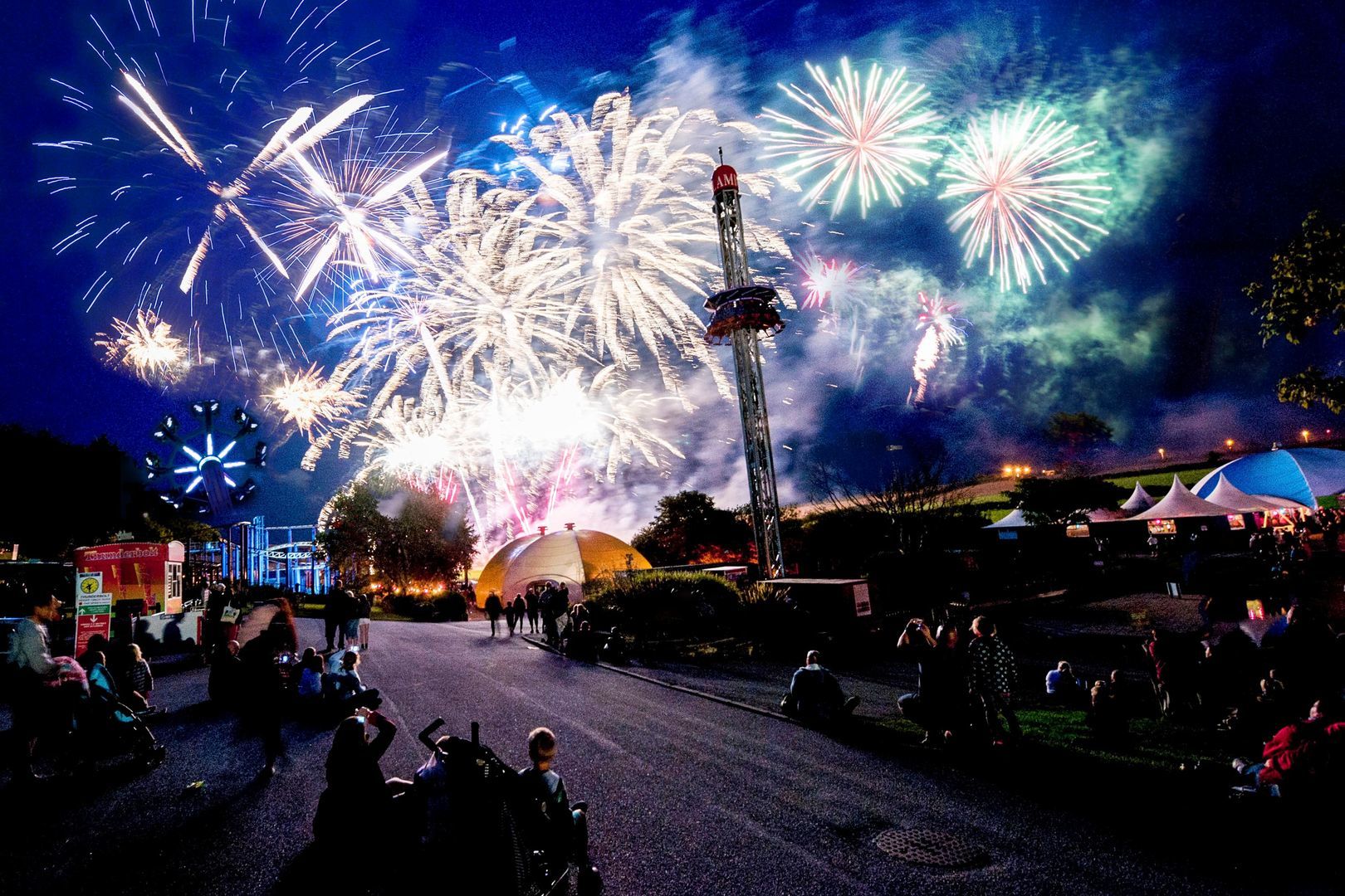 Summer Family Fun and Fireworks at Flambards, Cornwall, England, United Kingdom