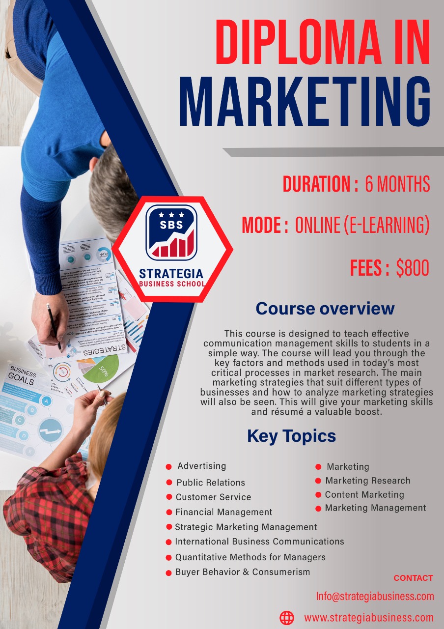 Diploma in Marketing, The Hague, Zuid-Holland, Netherlands