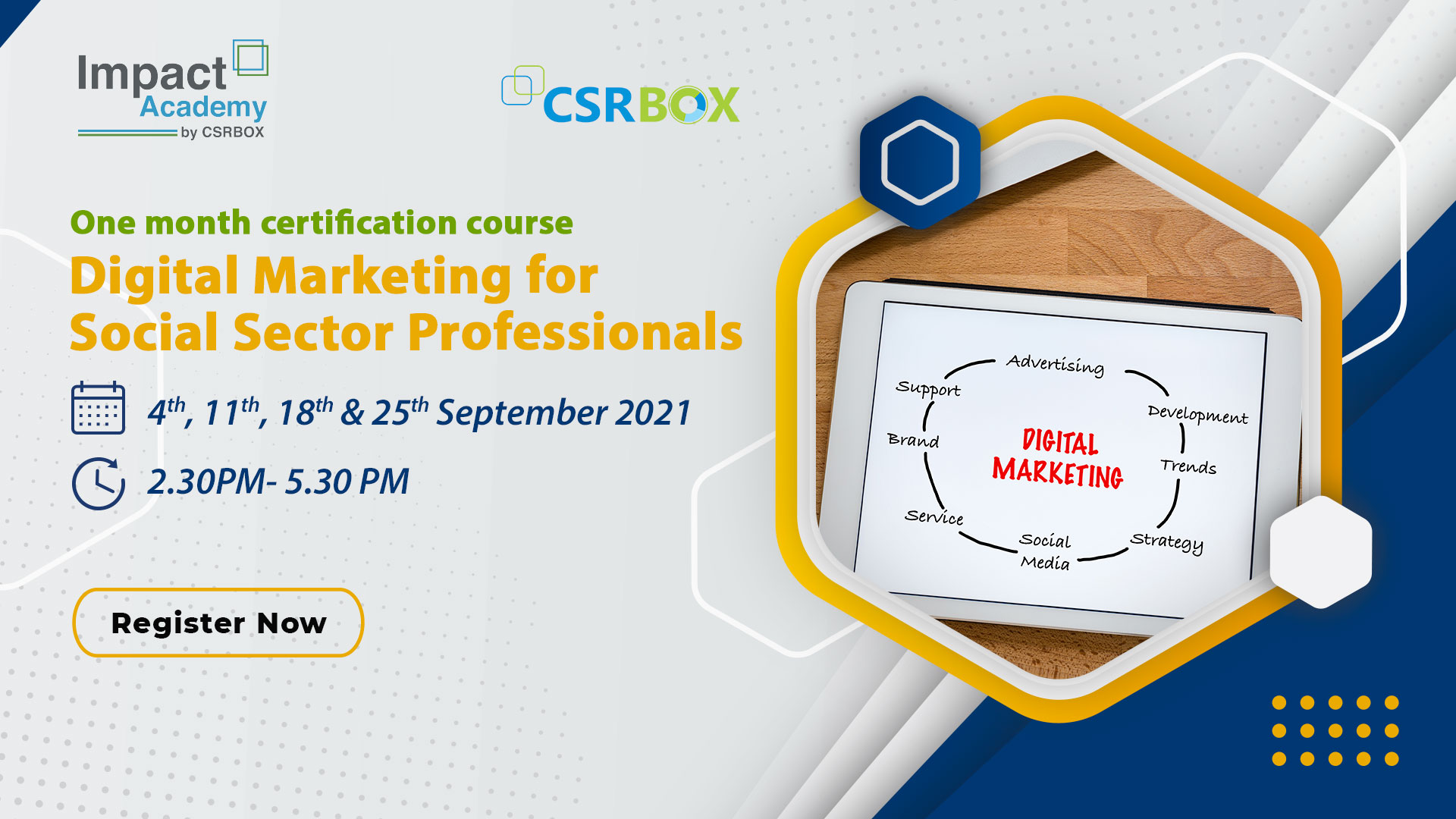 One Month Course- Digital Marketing for Social Sector Professionals, Ahmedabad, Gujarat, India
