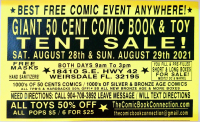 GIANT 50-CENT COMIC BOOK AND TOY TENT SALE!