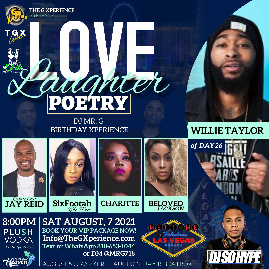 Love + Laughter + Poetry feat. Willie Taylor from Day26, Comedian Jay Reid and more!, Las Vegas, Nevada, United States