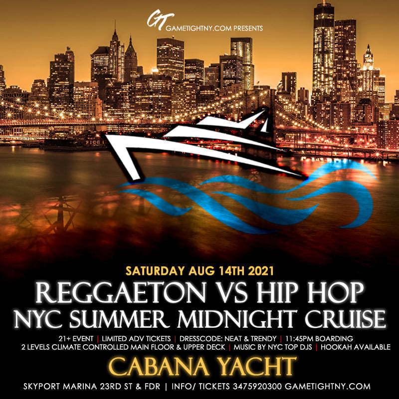NYC Reggaeton vs Hip Hop Midnight Cruise Cabana Yacht, New York, United States