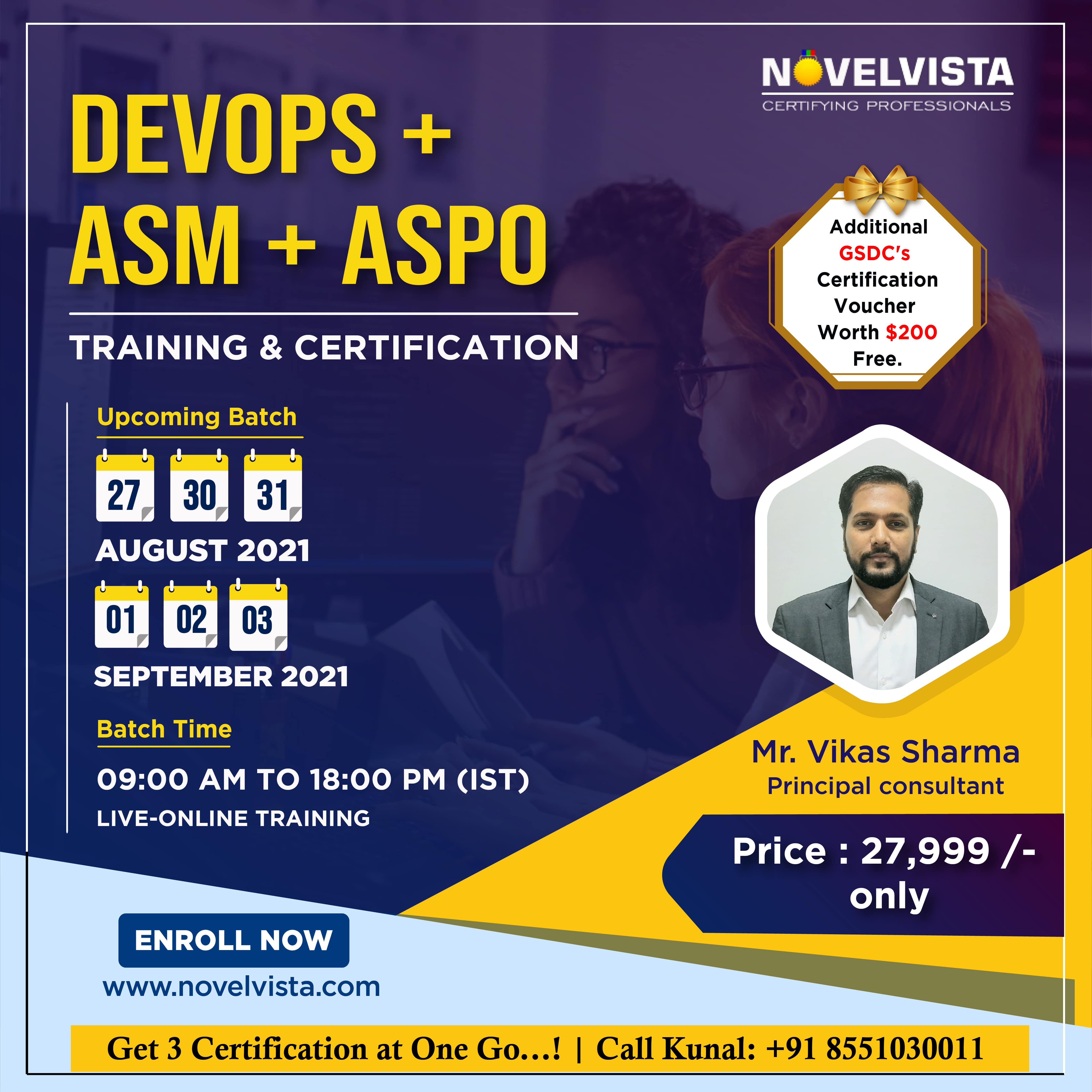 Register Now For Our Best DevOps + ASM + CASPO Combo Training & Certification Program., Mumbai, Maharashtra, India