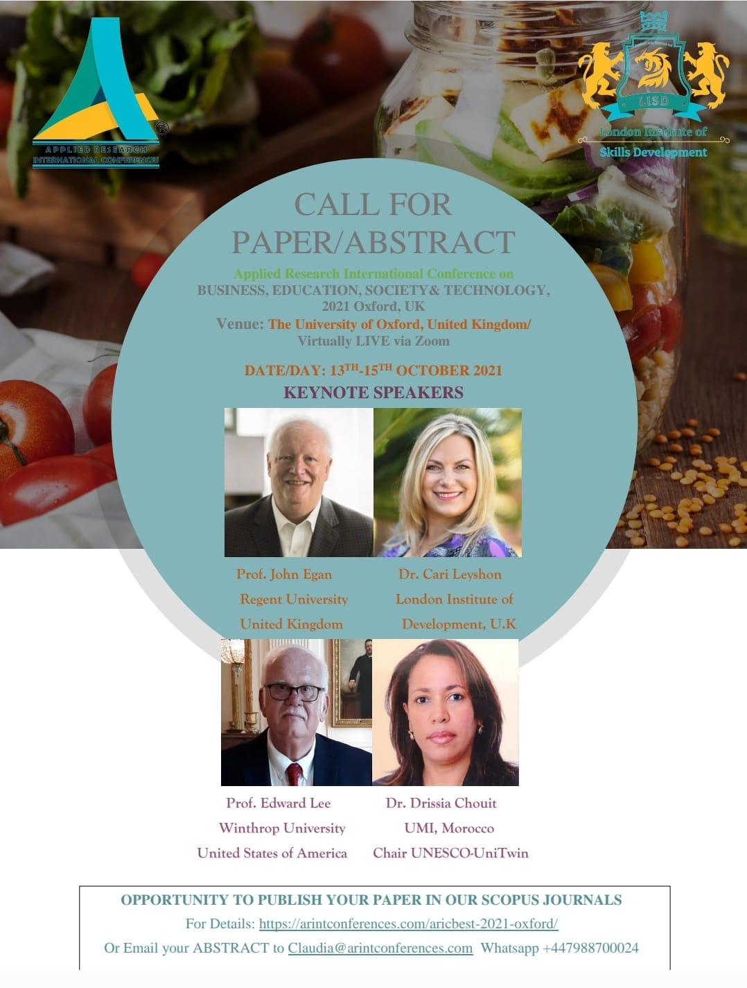 Applied Research International Conference on BUSINESS, EDUCATION, SOCIETY & TECHNOLOGY,, 2021 Oxford, UK, Oxford, Oxfordshire, United Kingdom