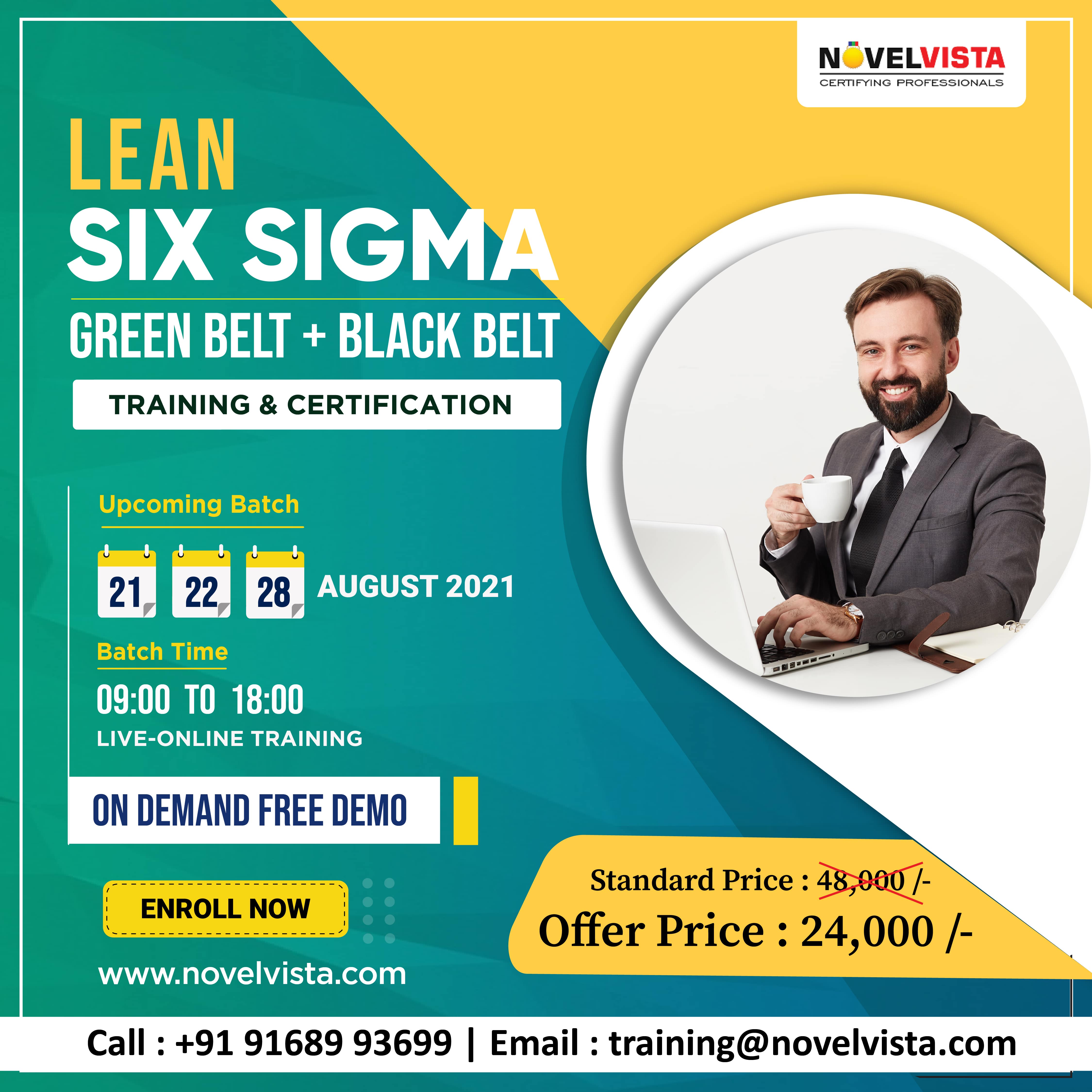 Register Now and Become Lean Six Sigma Green Belt + Black Belt Training & Certification Program., Mumbai, Maharashtra, India