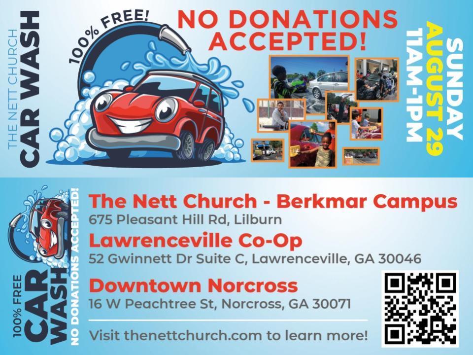 100% FREE Car Wash - No Donations - 3 Locations, Norcross, Georgia, United States