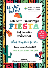 RN Virtual Hiring Event – Taco 'Bout You! Tuesday – on 8/31 | Good Samaritan Medical Center