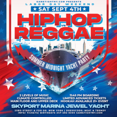 LDW NYC Hip Hop vs Reggae® Midnight Cruise Skyport Marina Jewel Yacht 2021