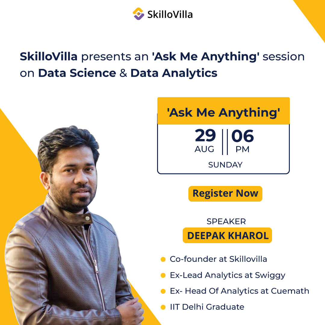 Ask Me Anything Session on Data Science and Data Analytics, Online Event