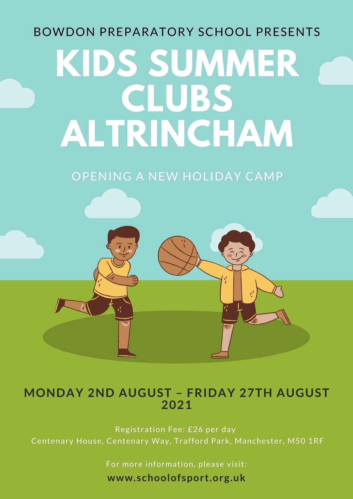 Kids Summer Holiday Sports Club Altrincham, UK, Manchester, Greater Manchester, United Kingdom