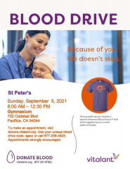 September 5 Blood Drive