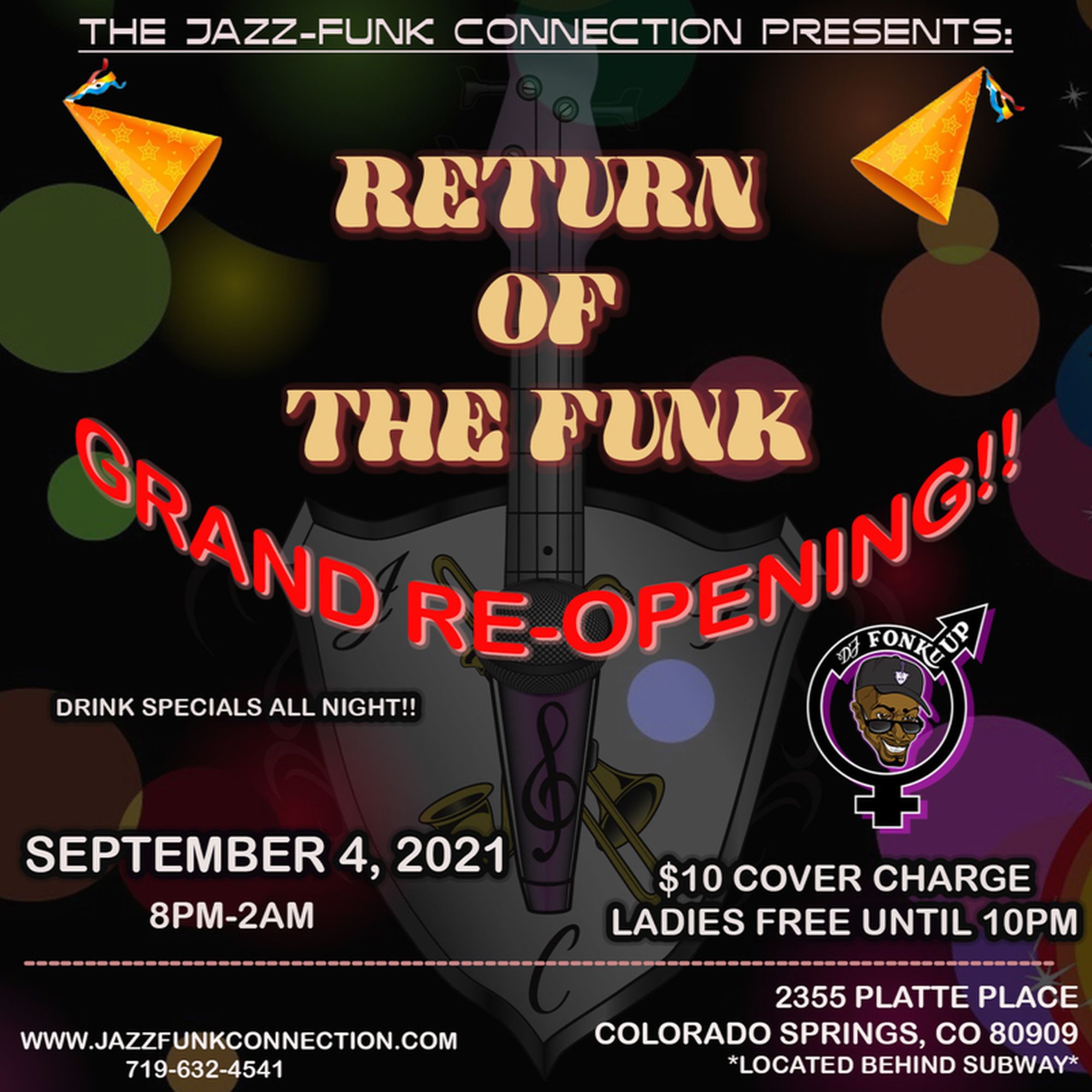 Jazz-Funk Connection's GRAND RE-OPENING!, Colorado Springs, Colorado, United States
