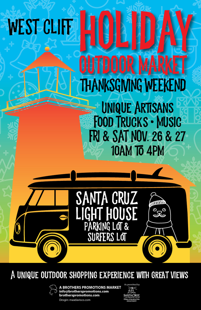 West Cliff Holiday Outdoor Market 2021, Santa Cruz, California, United States