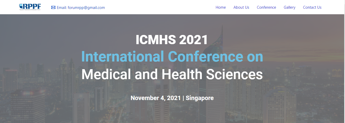 International Conference on Medical and Health Sciences (ICMHS) Scopus indexed, Online Event