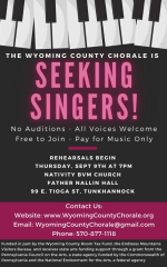 Seeking Singers! - Wyoming County Chorale
