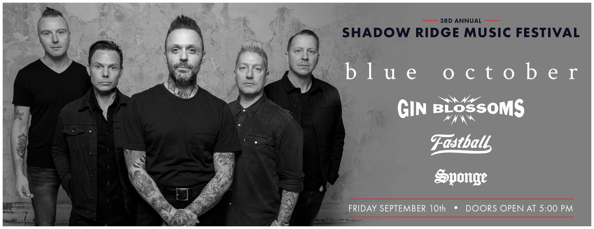 Shadow Ridge Music Festival: Blue October, Gin Blossoms, Fastball & Sponge, with Chris Kattan, Omaha, Nebraska, United States