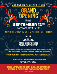 GRAND OPENING of Stage Music Center in Acton