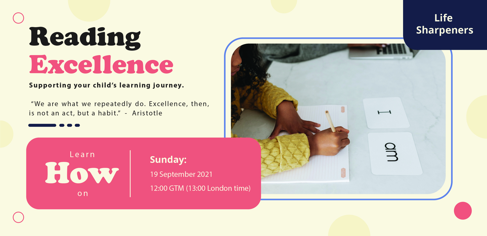 Reading Excellence - Support your child's learning journey, Online Event