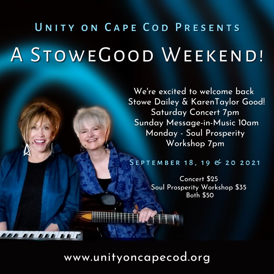 Grammy nominated performers STOWEGOOD appear in Concert at Unity on Cape Cod, Hyannis, Massachusetts, United States