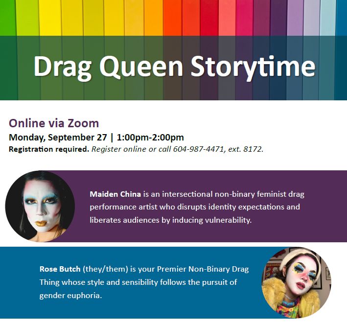Drag Queen Storytime, Online Event