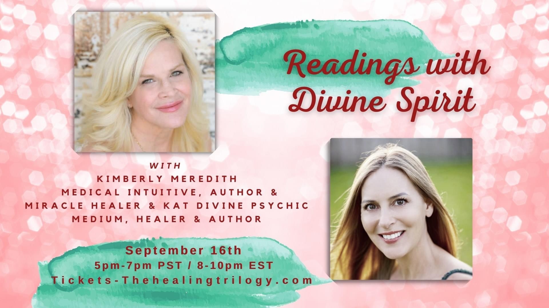 Mediumship and Medical Intuitive Readings with Divine Spirit September 16 Thehealingtrilogy.com, Online Event