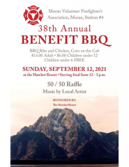 38th Annual Benefit BBQ for the Moran Volunteer Firefighter Association