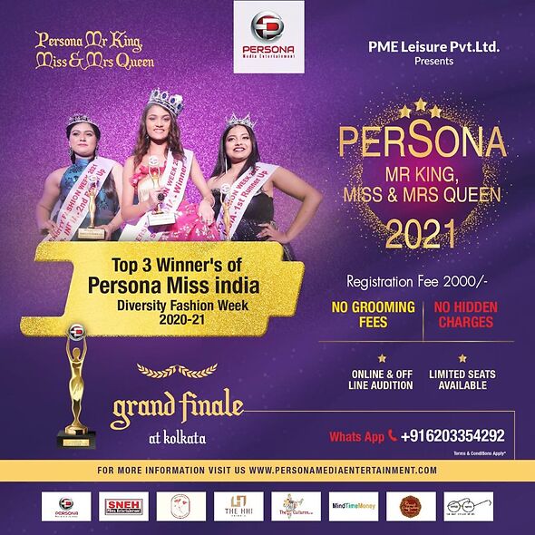 Persona Media King and Queen 2021, Kolkata, West Bengal, India