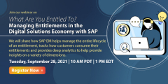 What Are You Entitled To?  Managing Entitlements in the Digital Solutions Economy with SAP
