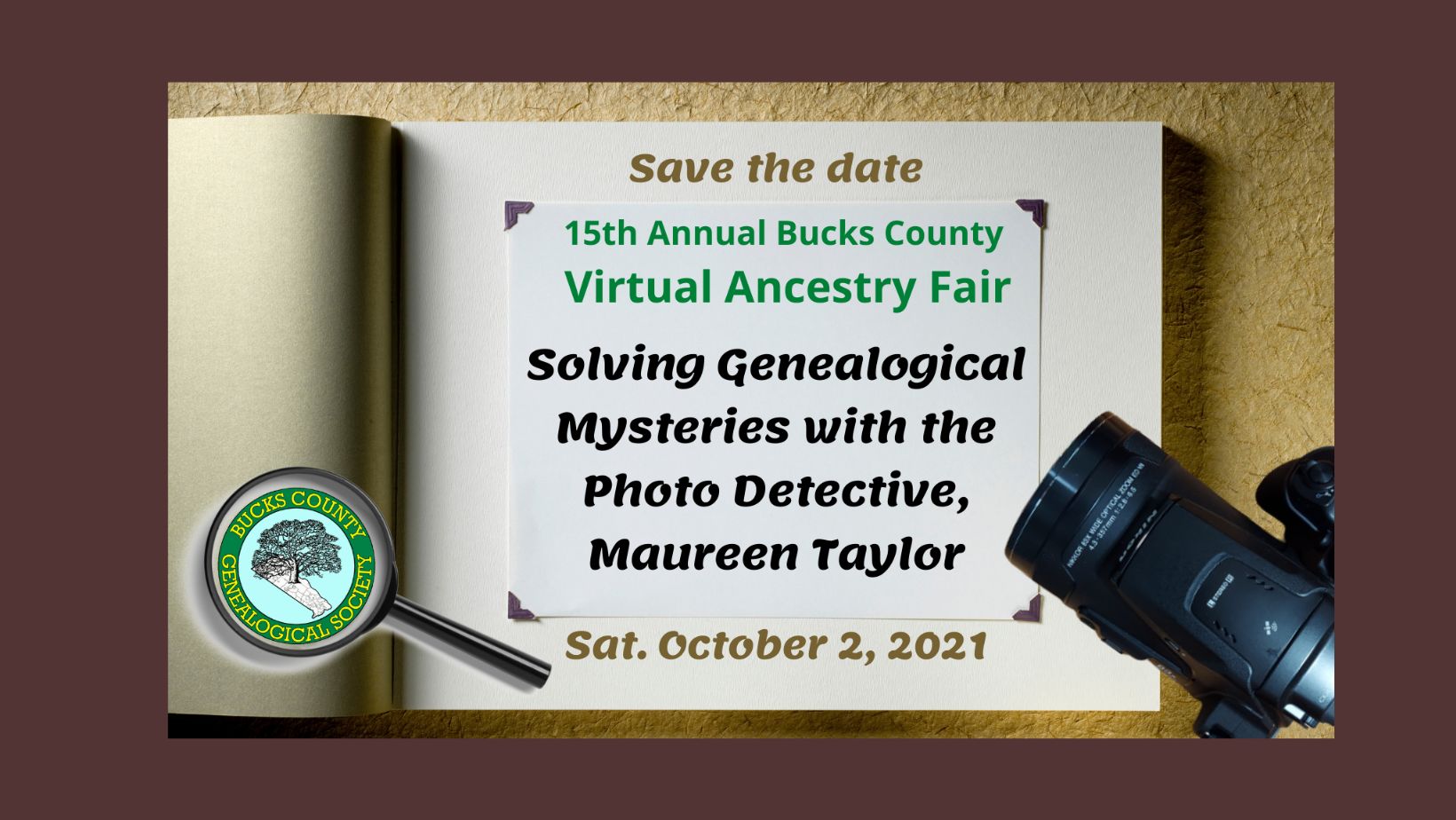 Bucks County Ancestry Fair, Online Event