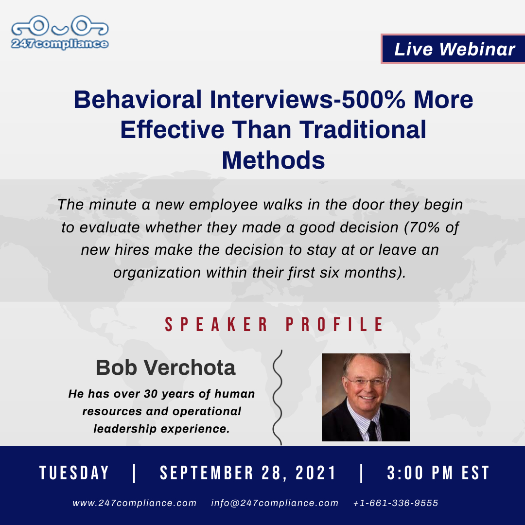 Behavioral Interviews-500% More Effective Than Traditional Methods, Online Event