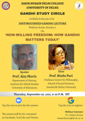 Non-willing Freedom: How Gandhi Matters Today