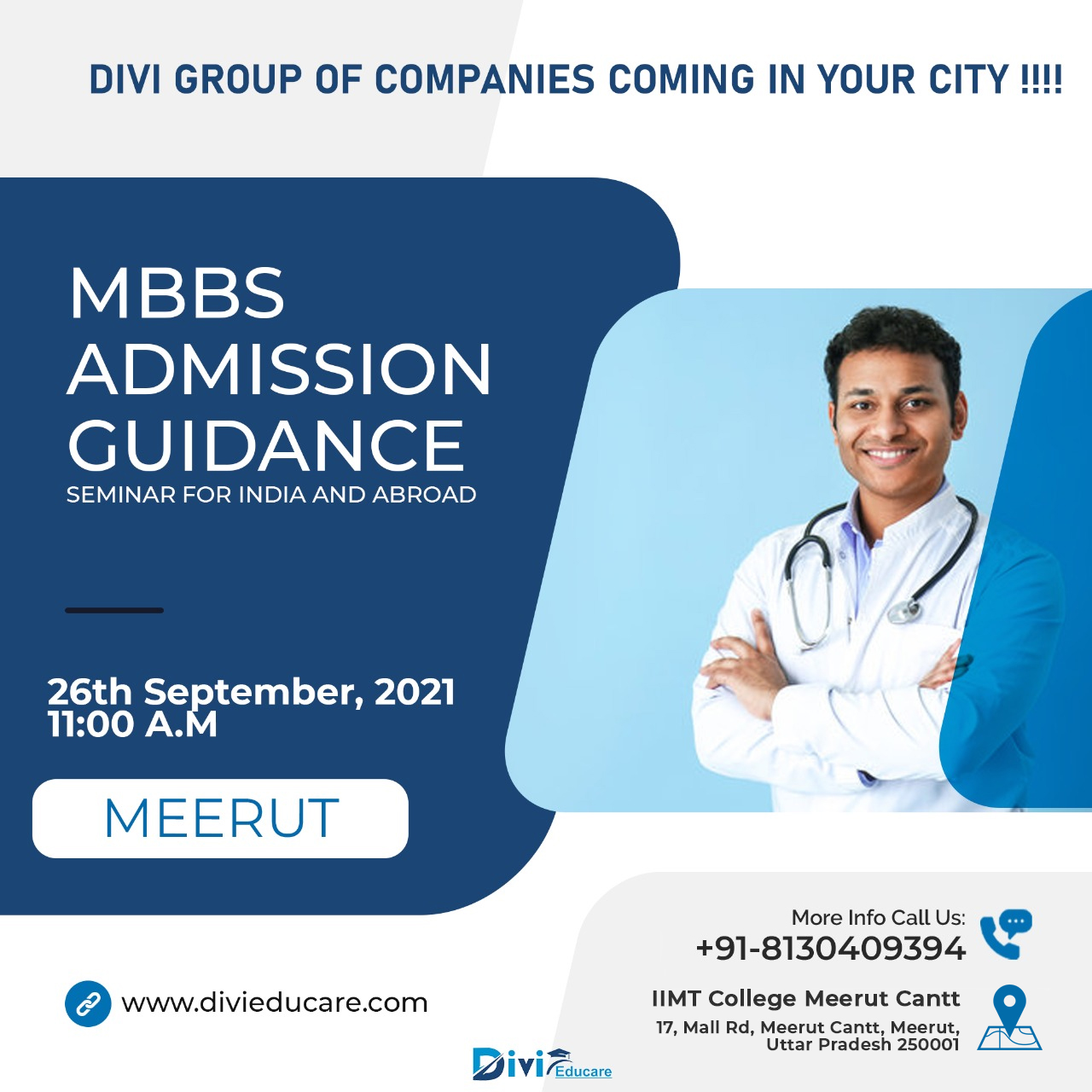 Free MBBS Admission Guidance Seminar, Meerut, Uttar Pradesh, India