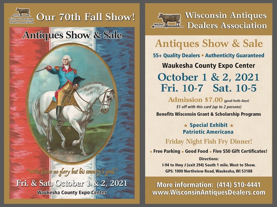 70th Fall Wisconsin Antiques Dealers Association Show and Sale, Waukesha, Wisconsin, United States