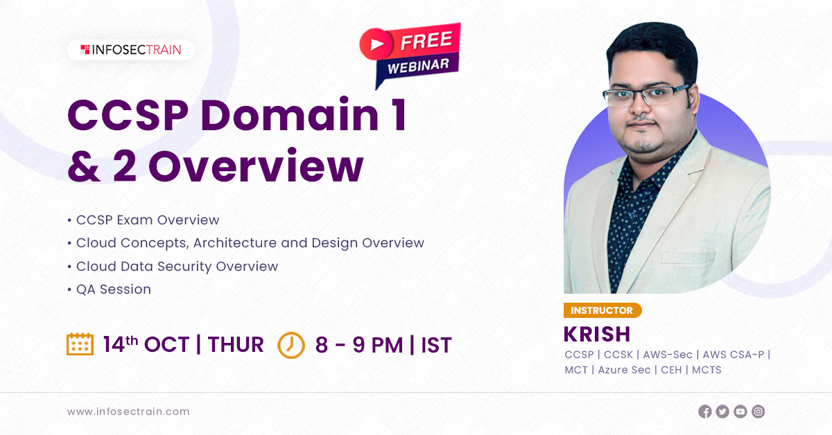 Free Live Webinar for CCSP Domain 1 and 2 Overview, Online Event