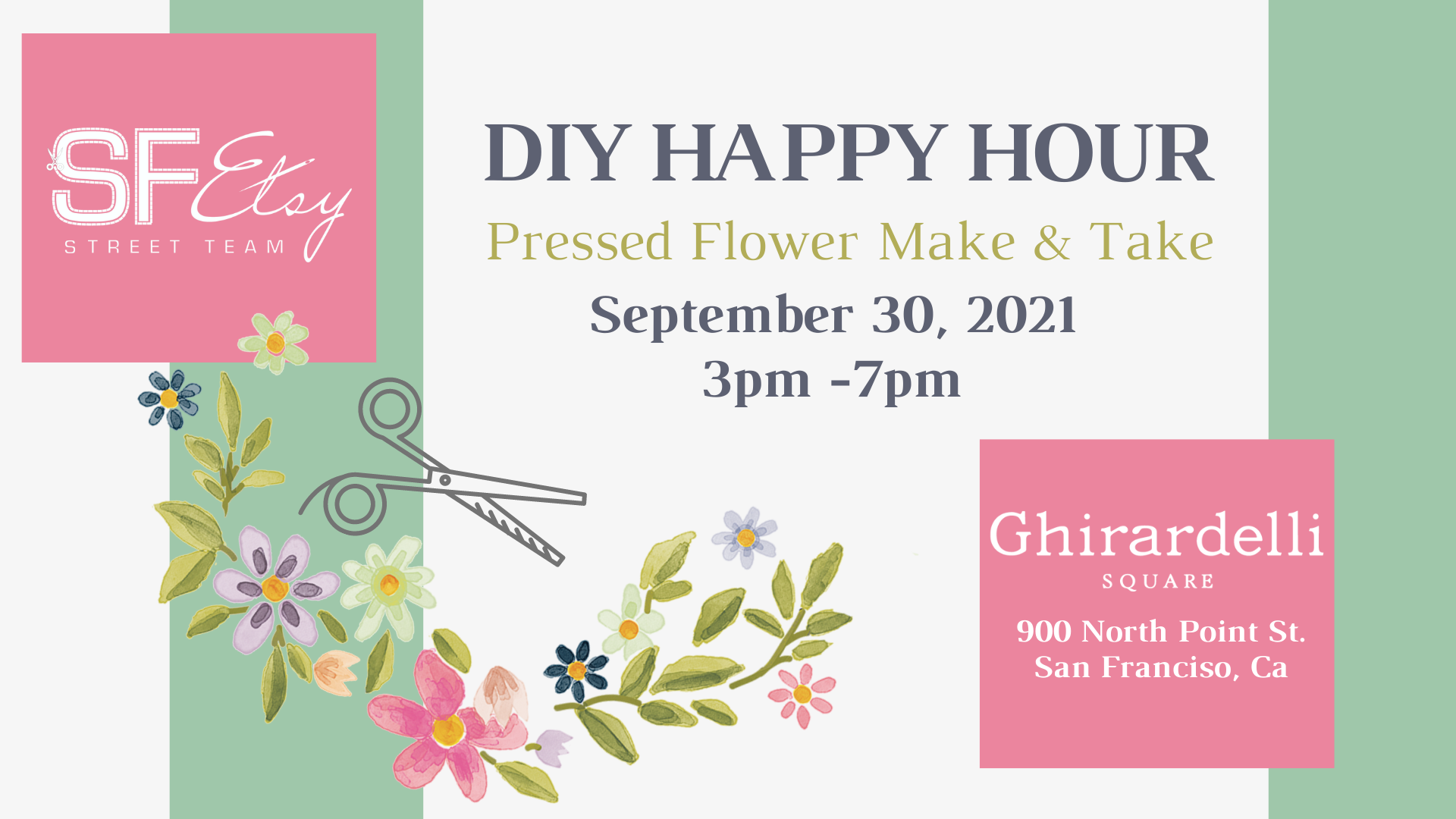 {FINAL} Summer DIY at Ghirardelli Square - Pressed Flower Make and Take, San Francisco, California, United States