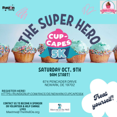 Cup-Capes Super Hero 5k! Saturday Oct. 9, 2021 674 Pencader Dr, Midnight Oil Brewery Newark, DE