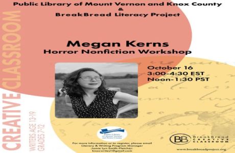 Spooky, Scary, Skeletons (Send Shivers Down My Spine): Writing About Real Life Things that Scare Us, Online Event