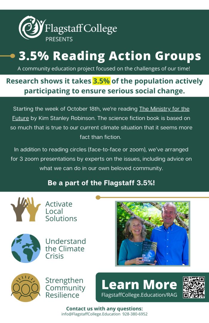 Flagstaff 3.5% Reading-Action Project, Online Event