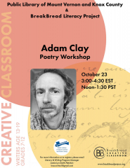 Poetry Workshop: Process > Product with Adam Clay
