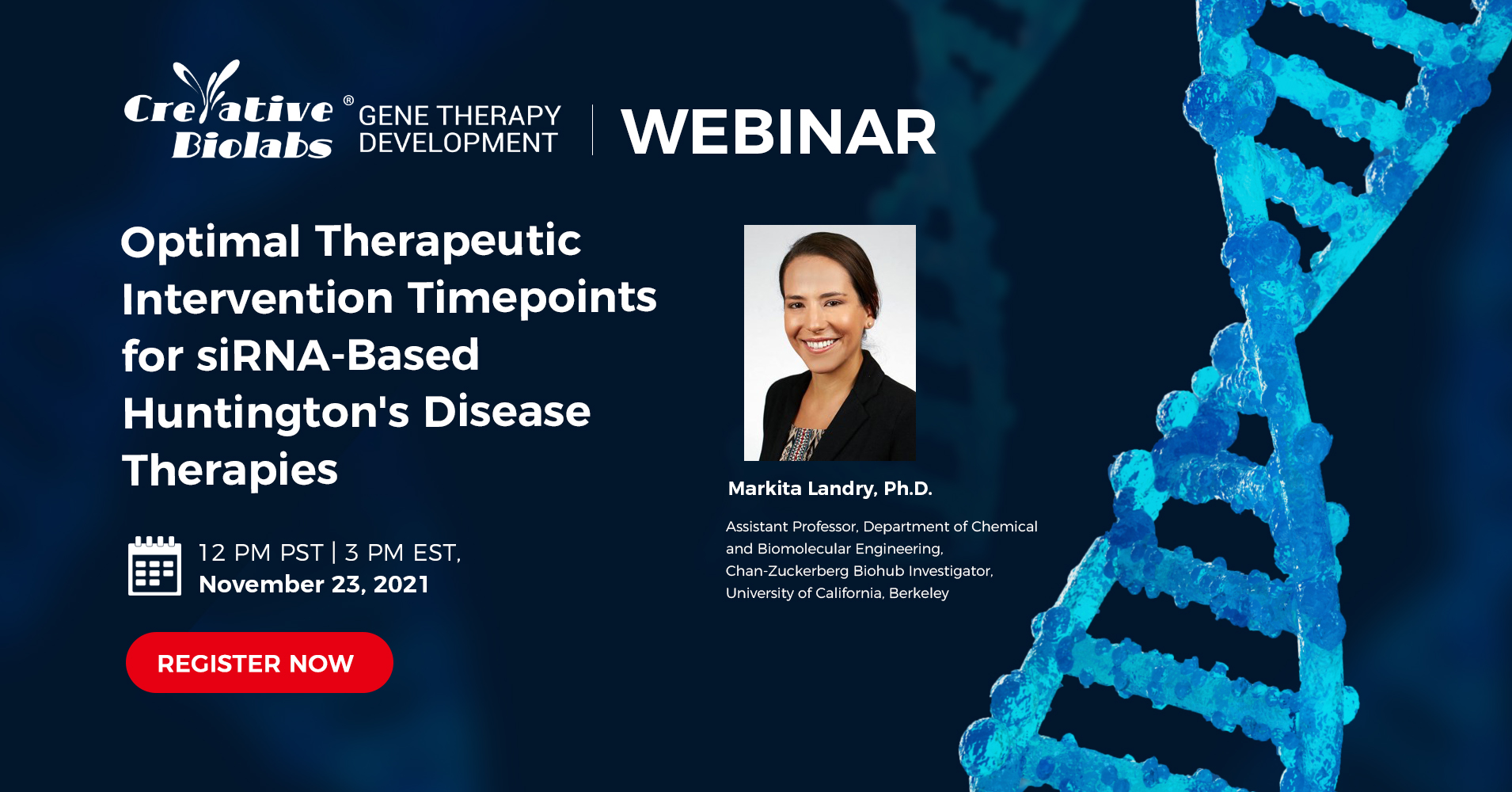 Optimal Therapeutic Intervention Timepoints for siRNA-Based Huntington's Disease Therapies, Online Event