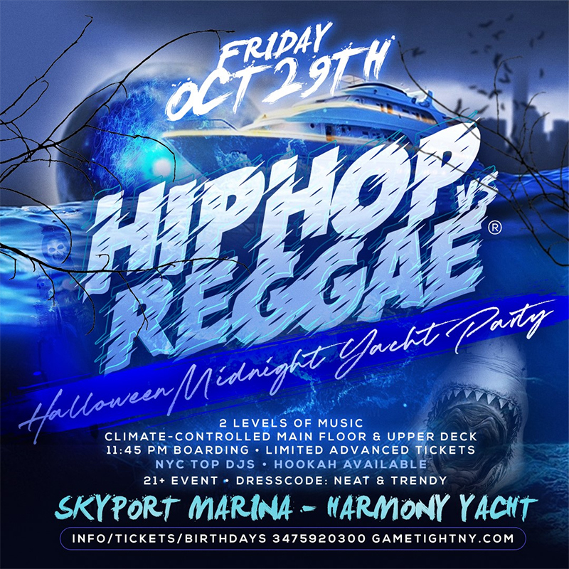 NY Hip Hop vs Reggae® Halloween Friday Midnight Skyport Marina Harmony Yacht, New York, United States